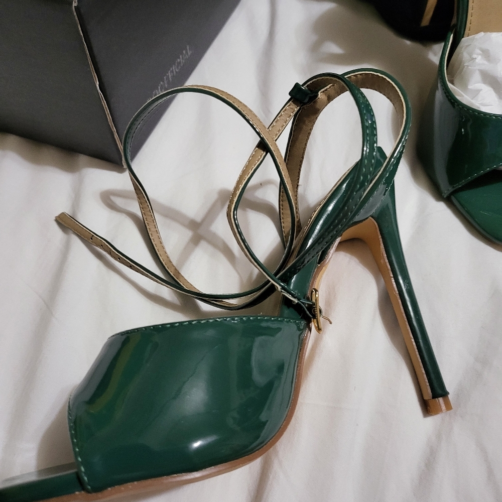 Ego green patent stilettos 6 or 6.5